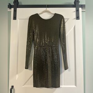GB Black and Gold Long sleeve Dress